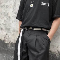 Boogzel Apparel Daisy Embroidered Belt GRUNGE CLOTHES