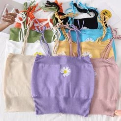 Boogzel Apparel GRUNGE CLOTHES Daisy Knit Tank Top