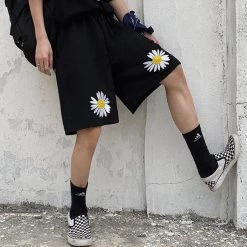 Boogzel Apparel GRUNGE CLOTHES Daisy Embroidery Shorts