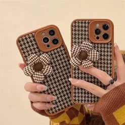 Boogzel Apparel Daisy Houndstooth IPhone Case