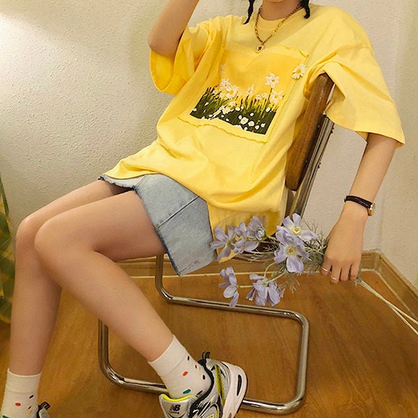 Boogzel Apparel Daisy Fields T-Shirt COTTAGECORE / ARTSY 3 Boogzel Apparel Daisy Fields T-Shirt COTTAGECORE / ARTSY