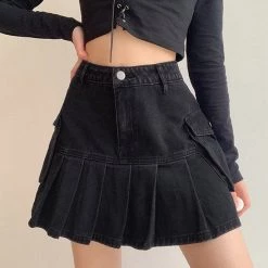 Boogzel Apparel GRUNGE CLOTHES Meet Me On Campus Denim Skirt