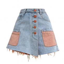 Boogzel Apparel Artsy Denim Skirt AESTHETIC CLOTHES