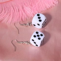Boogzel Apparel Dice Earrings GRUNGE CLOTHES