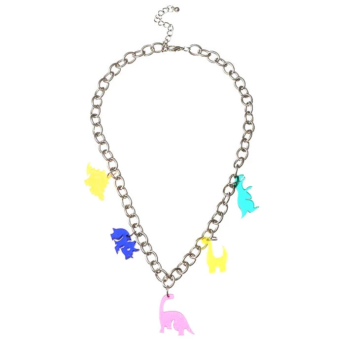 Boogzel Apparel SOFT GIRL OUTFITS Dino Chain Necklace 1 Boogzel Apparel SOFT GIRL OUTFITS Dino Chain Necklace