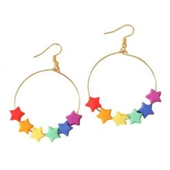 Boogzel Apparel Star Hoop Earrings 90s & VINTAGE