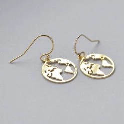 Boogzel Apparel DRESSED FOR SPACE Earth Outline Earrings