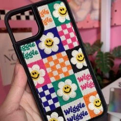 Boogzel Apparel Smiley Flower Embroidery IPhone Case