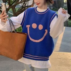 Boogzel Apparel INDIE CLOTHES Smiley Face Indie Vest