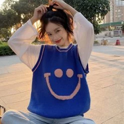 Boogzel Apparel INDIE CLOTHES Smiley Face Indie Vest