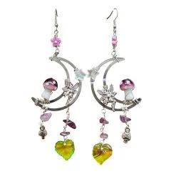 Boogzel Apparel Fairycore Aesthetic Moon Earrings