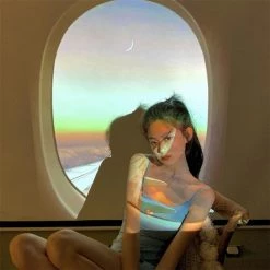 Boogzel Apparel Airplane Fake Window Wall Projector SOFT GIRL OUTFITS