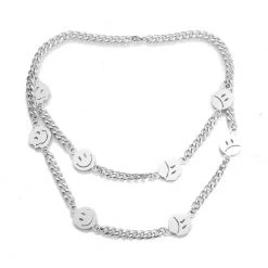 Boogzel Apparel Fake Smile Layered Necklace