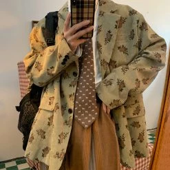 Boogzel Apparel Cottagecore Aesthetic Floral Blazer