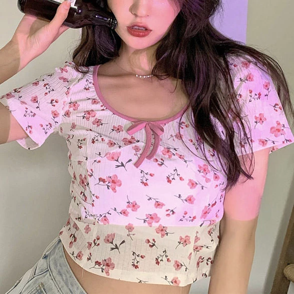 Boogzel Apparel Garden Party Ribbed Top SOFT GIRL OUTFITS 3 Boogzel Apparel Garden Party Ribbed Top SOFT GIRL OUTFITS