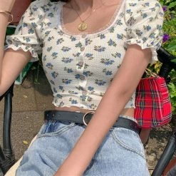 Boogzel Apparel Foral Sin Ribbed Top