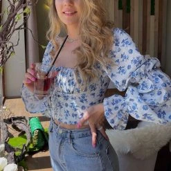 Boogzel Apparel Now Forever Floral Crop Top FAIRYCORE