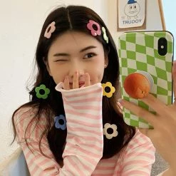 Boogzel Apparel INDIE CLOTHES Indie Aesthetic Flower Hair Clips