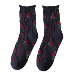 Boogzel Apparel Flower Embroidery Socks