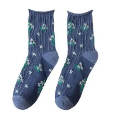 Boogzel Apparel Flower Embroidery Socks