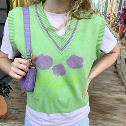 Boogzel Apparel SOFT GIRL OUTFITS Tulip Knit Vest