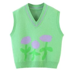 Boogzel Apparel SOFT GIRL OUTFITS Tulip Knit Vest