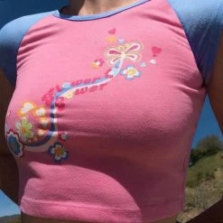 Boogzel Apparel Y2K OUTFITS Flower Power Crop Top