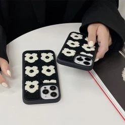 Boogzel Apparel Flowers Fuzzy IPhone Case