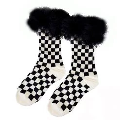 Boogzel Apparel Checkered Furry Socks