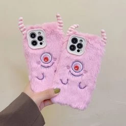 Boogzel Apparel Pink Fluffy Monster IPhone Case