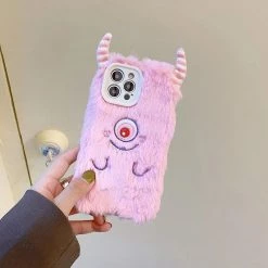 Boogzel Apparel Pink Fluffy Monster IPhone Case 7 Boogzel Apparel Pink Fluffy Monster IPhone Case