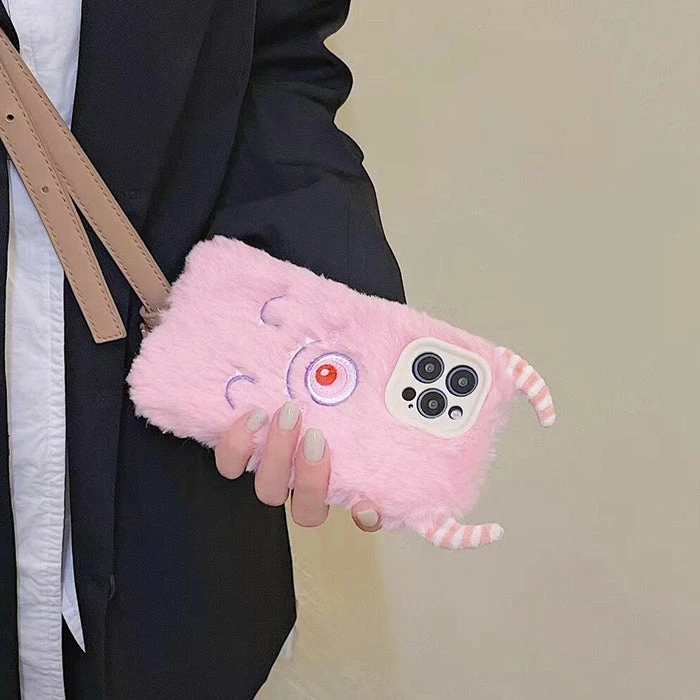 Boogzel Apparel Pink Fluffy Monster IPhone Case 4 Boogzel Apparel Pink Fluffy Monster IPhone Case