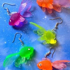 Boogzel Apparel SOFT GIRL OUTFITS Multicolour Goldfish Earrings