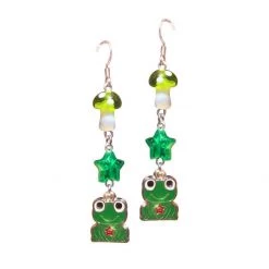 Boogzel Apparel Mushroom & Frog Earrings FAIRYCORE