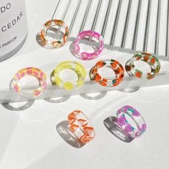 Boogzel Apparel Aesthetic Clear Fruit Ring