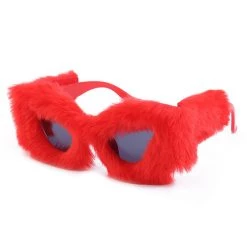 Boogzel Apparel Fuzzy Cat Eye Sunglasses Y2K OUTFITS