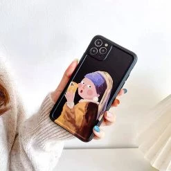 Boogzel Apparel EARRINGS Girl With A Pearl Earring IPhone Case