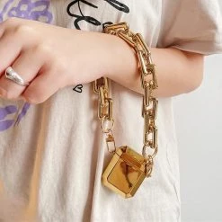 Boogzel Apparel Gold Bar Chain AirPods Case IPHONE CASES