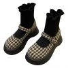 Boogzel Apparel Dogtooth Check Sock Sandals GRANDMA AESTHETIC