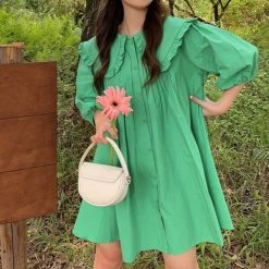Boogzel Apparel Fairycore Little Green Dress