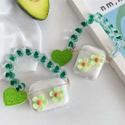 Boogzel Apparel Green Daisy AirPods Case IPHONE CASES