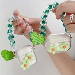 Boogzel Apparel Green Daisy AirPods Case IPHONE CASES