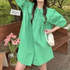 Boogzel Apparel Fairycore Little Green Dress