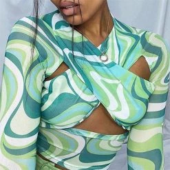 Boogzel Apparel Teenage Crush Gloved Long Sleeve Top Y2K OUTFITS