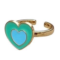 Boogzel Apparel Green Heart Anxiety Ring 💚