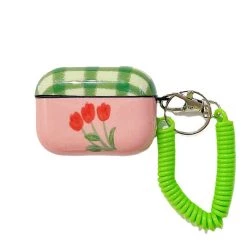 Boogzel Apparel IPHONE CASES Green Plaid Tulip Airpods Case