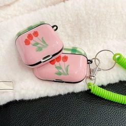 Boogzel Apparel IPHONE CASES Green Plaid Tulip Airpods Case