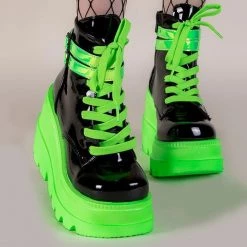 Boogzel Apparel Neon Tornado Platform Boots