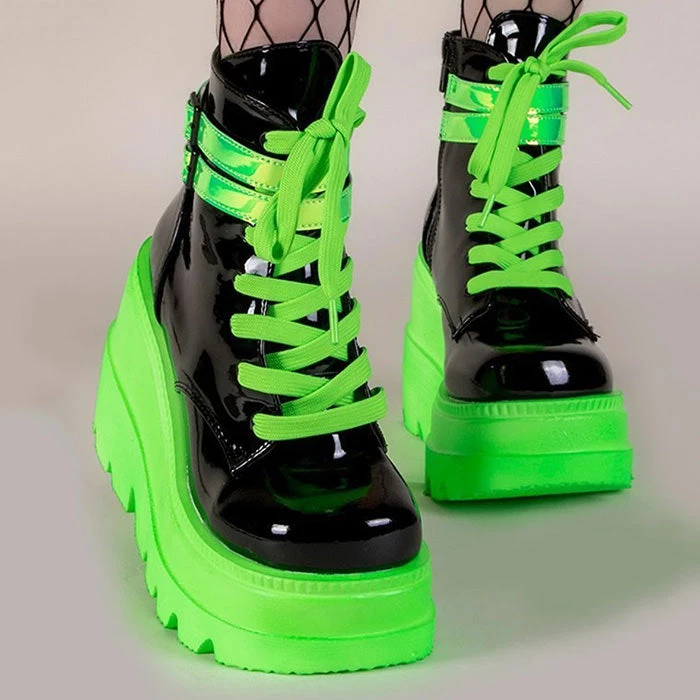 Boogzel Apparel Neon Tornado Platform Boots 2 Boogzel Apparel Neon Tornado Platform Boots