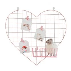 Boogzel Apparel Heart-Shaped Grid Wall Organizer Home Decor